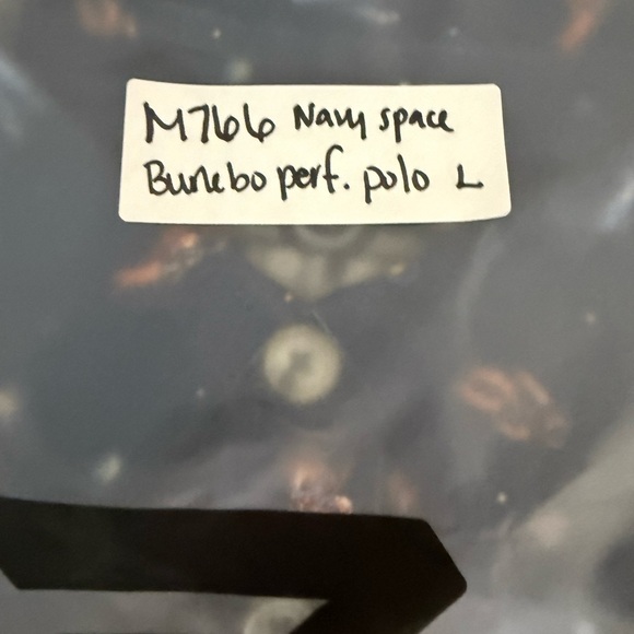 BURLEBO Performance Polo To The Moon Sz Large NWT - Picture 4 of 4